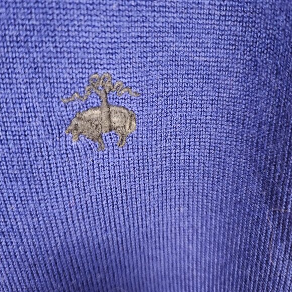 Brooks Brothers 346 Royal Blue Extra Fine Merino Wool Sweater Vest - Picture 2 of 4